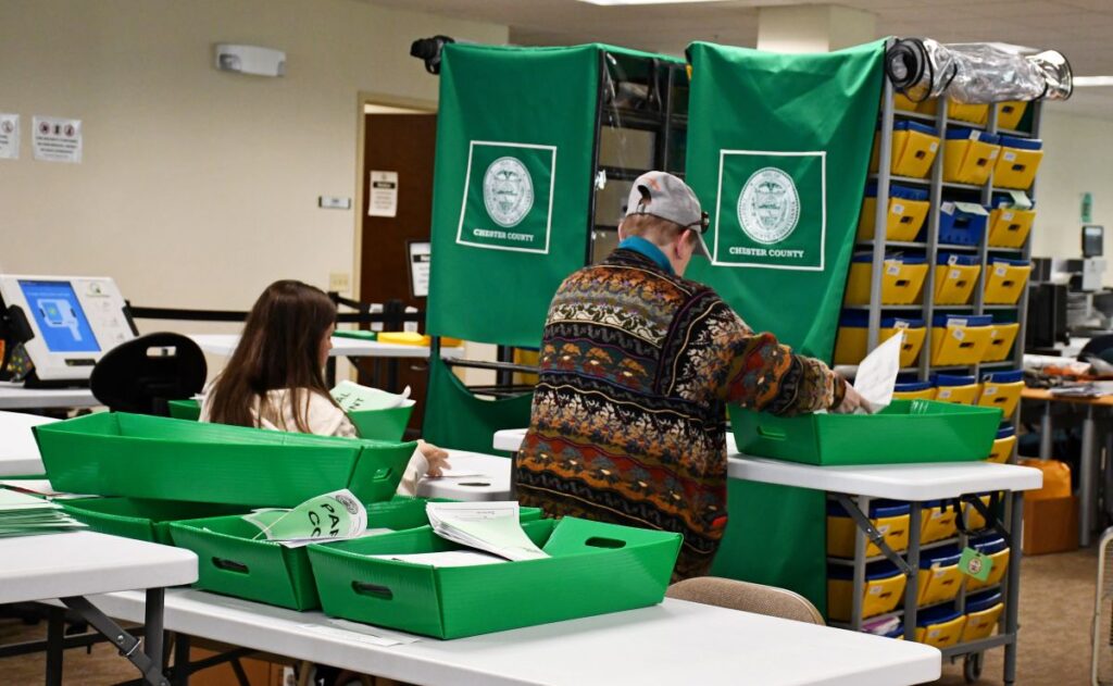 Chester County reviews 12,100 ballots; 75,000 left off poll book