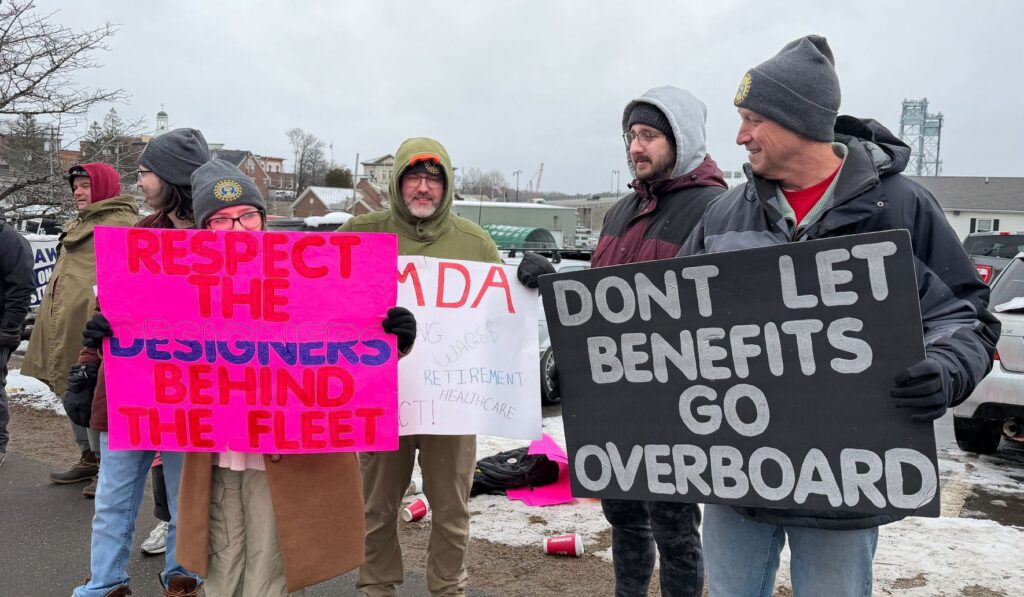 Hundreds of Designers, Clerks, Techs Strike at Major Navy Shipbuilder