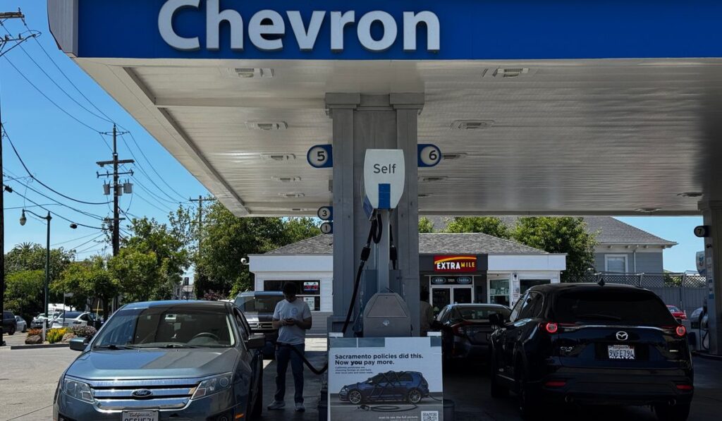 Newsom and Oil Company Spar Over California Gas Prices, Urging Boycott
