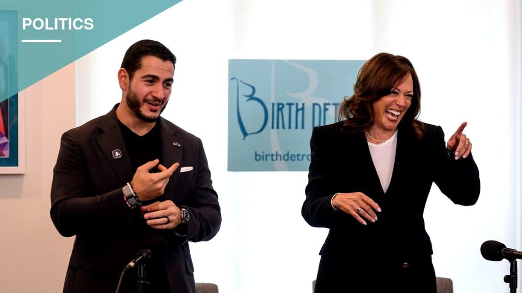 Harris Joins El-Sayed in Detroit, Ties DEI Rollbacks to Maternal Health Disparities