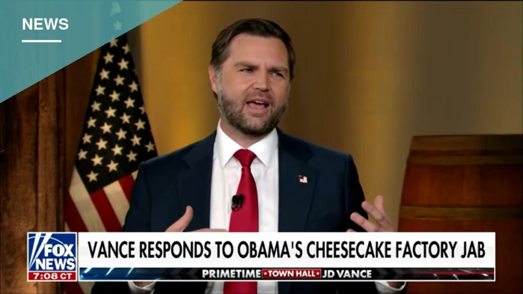 Vance Defends Cheesecake Factory After Obama Mocks Trump's White House Renovations